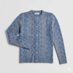 Bershka Premium Geometric Knitted Cardigan