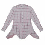 Stylish Grid Printed Long Cardigan