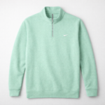 Men’s Premium Half-Zip Winter Sweatshirt – Mint Green