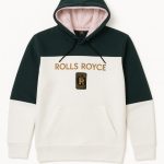 Rolls Royce Men’s Premium Winter Hoodie – Sherpa Lined (White & Navy Blue)