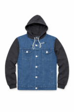 Men’s Hooded Denim Jacket – Full Sleeve Casual Wear - Image 2