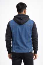 Men’s Hooded Denim Jacket – Full Sleeve Casual Wear - Image 4